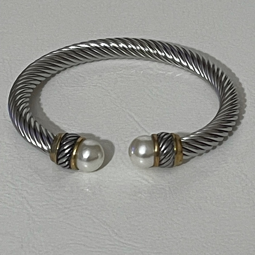 Luxury Twisted Cable Bangle Bracelet Stackable Women’s Jewelry - Picture 5 of 5